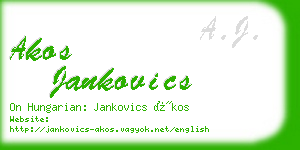 akos jankovics business card